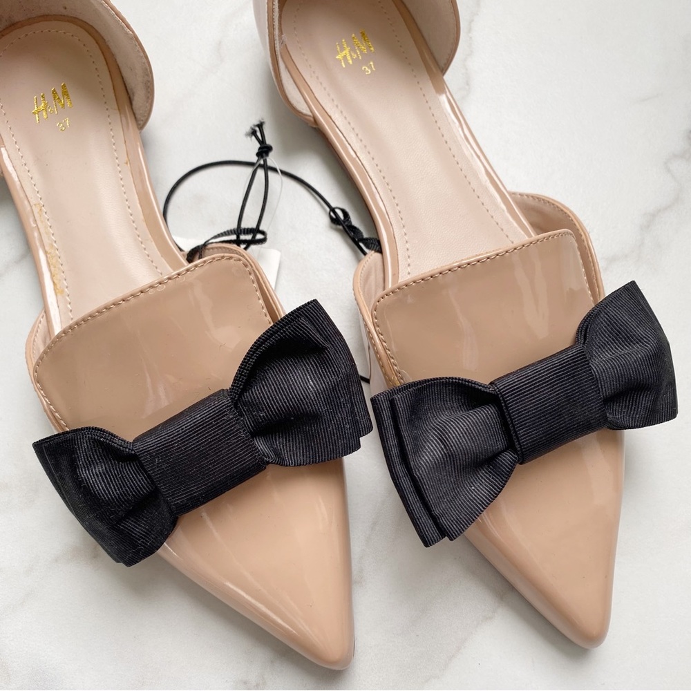 H&M d’Orsay nude flats with black bow